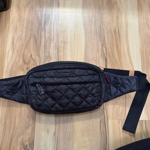 MZ Wallace Black Quilted Belt Bag